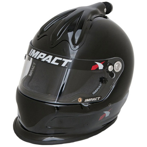 Impact Racing 17020510 Super Charger Helmet, Full Face, Snell SA2020, Head and Neck Support Ready, Black, Large, Each