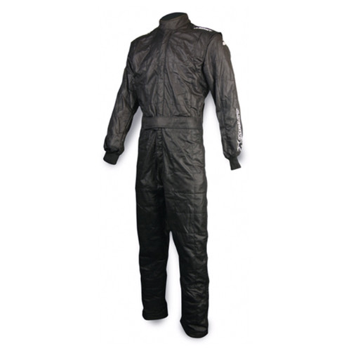 Impact Racing 24219310 Racer2020 Driving Suit, 1-Piece, SFI 3.2A/5, Double Layer, Nomex, Black, Small, Each