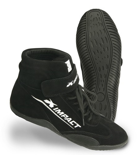 Impact Racing 41013010 Axis Driving Shoes, High-Top, SFI 3.3/5, Suede Outer, Fire Retardant Inner, Black, Size 13, Pair