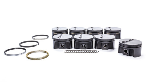 Mahle Pistons 930202535 Piston and Ring, PowerPak, Flat Top, 4.035 in Bore, 1 mm / 1 mm / 2 mm Ring Grooves, Minus 4.10 cc, Small Block Chevy, Kit