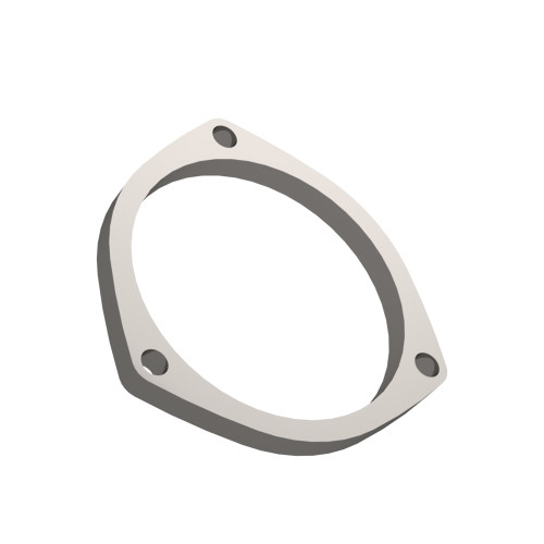 Quick Time Performance 10400F Header Flange, 3/8 in Thick, 4 in Round Port, Steel, Zinc Plated, Each