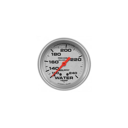 AutoMeter 4632 2-5/8 in. Water Temperature, 120-240 F, Mechanical, LiquidFilled, Ultra Lite Gauge, Silver