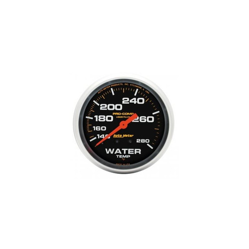 AutoMeter 5431 2-5/8 in. Water Temperature, 140-280 F, 6 ft., Mechanical, LiquidFilled, Pro Comp Gauge, Black