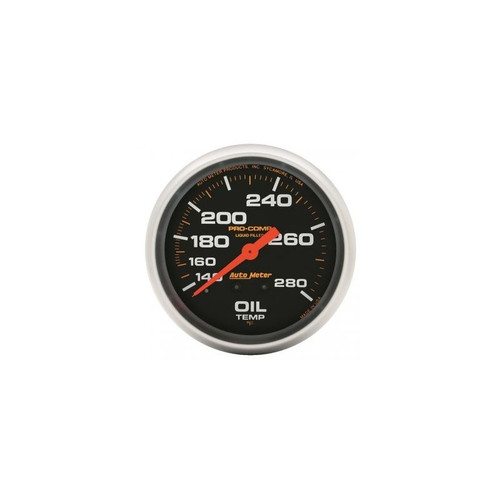 AutoMeter 5441 2-5/8 in. Oil Temperature, 140-280 F, 6 ft., Mechanical, LiquidFilled, Pro Comp Gauge, Black