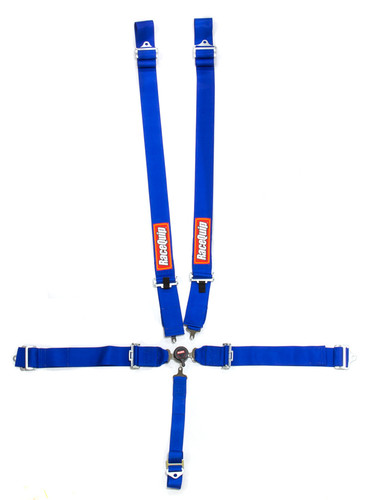 Racequip 741021RQP Harness, Sportsman, 5 Point, Camlock, SFI 16.1, Pull Down Adjust, Bolt-On / Wrap Around, Individual Harness, Blue, Kit