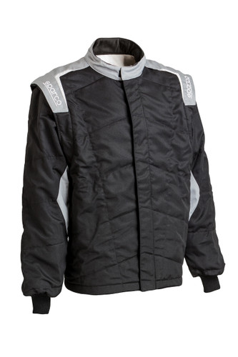 Sparco 001042XJLNRGR Sport Light Driving Jacket, SFI 3.2A/5, Double Layer, Nomex, Black/Gray, Large, Each