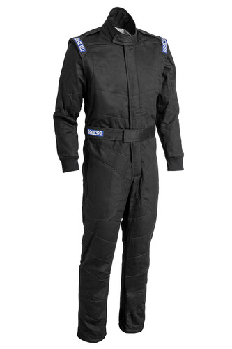 Sparco 001059J2MNR Jade 3 Driving Suit, 1-Piece, SFI 3.2A/5, Triple Layer, Fire Retardant Cotton, Black, Medium, Each
