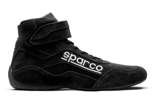 Sparco 001272009N Driving Shoe, Race, High-Top, SFI 3.3/5, Suede Outer, Fire Retardant Inner, Black, Size 9, Pair
