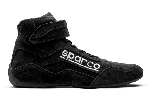 Sparco 001272010N Driving Shoe, Race, High-Top, SFI 3.3/5, Suede Outer, Fire Retardant Inner, Black, Size 10, Pair