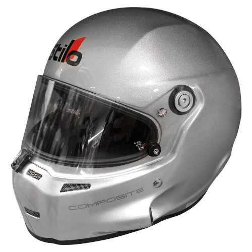Stilo AA0700AF2T59 Helmet, ST5 GT, Full Face, Snell SA2020, Head and Neck Support Ready, Silver, Large, Each