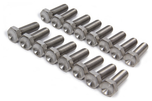 Ti22 Performance TIP1010 Beadlock Bolt Kit, 5/16-18 in Thread, 1 in Long, Hex Head, Titanium, Natural, Set of 16