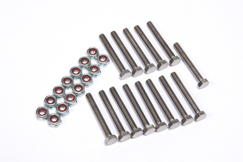 Ti22 Performance TIP1102 Nerf Bar / Bumper Fastener, 10-32 Thread, 1-1/2 in Long, Nuts Included, Titanium, Natural, Sprint Car, Kit
