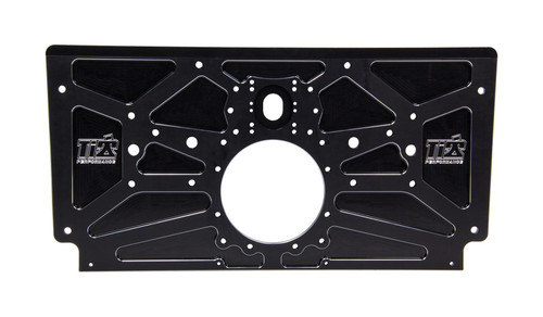 Ti22 Performance TIP5004 Motor Plate, Rear, 24-5/8 x 12-7/16 x 3/8 in, Aluminum, Black Anodized, Sprint Car, Each