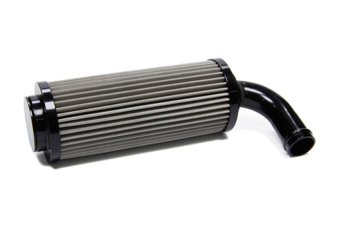 Ti22 Performance TIP5142 Fuel Filter, In-Tank, 90 Degree, 60 Micron, Stainless Element, 3/4 in Hose Barb, Aluminum, Black Anodized, Each