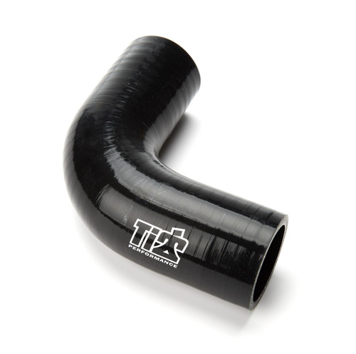 Ti22 Performance TIP5162 Radiator Hose, Lower, 90 Degree Bend, 1-1/2 in ID, Silicone, Black, Sprint Car, Each