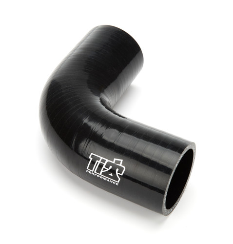 Ti22 Performance TIP5167 Radiator Hose, Lower, 90 Degree Bend, 1-3/4 in ID, Silicone, Black, Sprint Car, Each