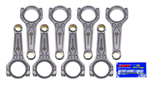 Wiseco LS6125-927 Connecting Rod, Boostline, I Beam, 6.125 Long, Bushed, 7/16 in Cap Screws, Forged Steel, GM LS / LT1 Series, Set of 8