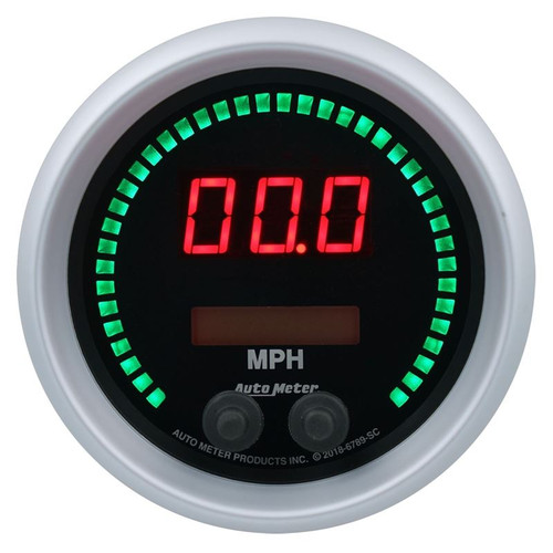 AutoMeter 6789-SC 3-3/8 in. Speedometer 260 MPH / 260 Km/H Elec. Programmable, Sport Comp Elite Digital, Black