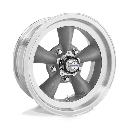 American Racing Wheels VN10558065US Wheel, Torq Thrust D, 15 x 8 in, 4.500 in Backspace, 5 x 4.50 in Bolt Pattern, Aluminum, Gray Paint Center, Machined Lip, Each