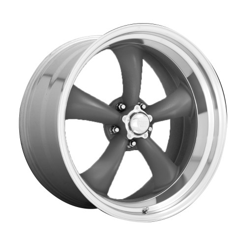 American Racing Wheels VN2155165US Wheel, Classic Torq Thrust II, 15 x 10 in, 3.770 in Backspace, 5 x 114.3 mm Bolt Pattern, Aluminum, Gray Paint Center, Machined Lip, Each