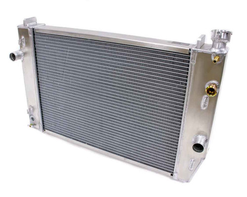 Be-Cool Radiators 60028 Radiator, Factory-Fit, 29 in W x 19 in H x 3 in D, Driver Side Inlet, Passenger Side Outlet, Aluminum, Natural, GM F-Body 1993-2002, Each