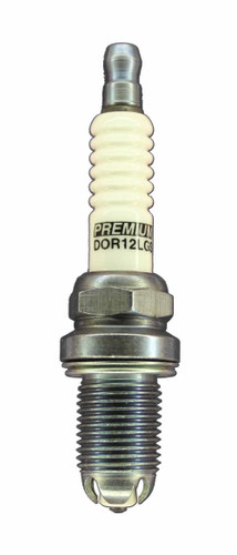 Brisk Racing Spark Plugs DOR12LGS Spark Plug, Premium Racing, 14 mm Thread, 19 mm Reach, Heat Range 12, Gasket Seat, Resistor, Each