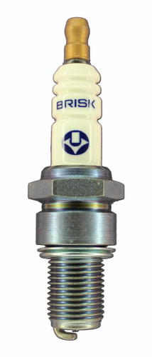 Brisk Racing Spark Plugs LR12SL Spark Plug, Silver Racing, 14 mm Thread, 19 mm Reach, Heat Range 12, Gasket Seat, Resistor, Each