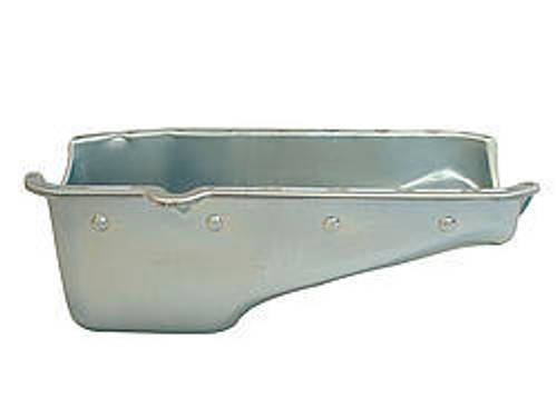 Champ Pans CP40R Engine Oil Pan, Street / Road Race, Rear Sump, 5 qt, 7-1/2 in Deep, Steel, Zinc Plated, Small Block Chevy, Each