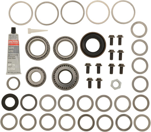 Dana - Spicer 2017106 Differential Installation Kit, Crush Sleeve / Hardware / RTV / Seal / Shims, Front, Dana 44, Jeep Wrangler JK 2007-18, Kit