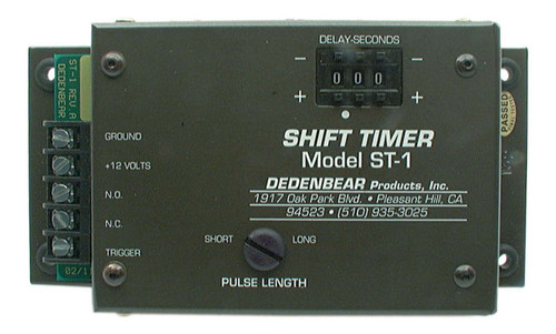 Dedenbear ST1 Shift Timer, Push Button Thumb Wheel, 0.00-9.99 Seconds, 12/16V, Each