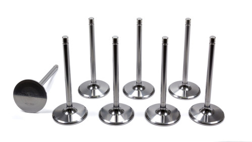 Del West IV-2080-1T-CRST-8 Intake Valve, 2.080 in Head, 11/32 in Valve Stem, 5.040 in Long, Titanium, Small Block Chevy / Ford, Set of 8