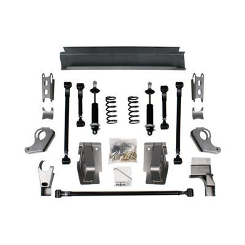 Detroit Speed Engineering 041703DS Four Link Kit, Quadralink, Crossmember / Panhard Bar / Shocks / Springs / Trailing Arms, Steel, Black Powder Coat, GM F-Body 1967-69, Kit