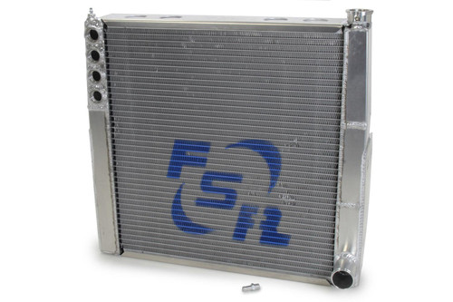 FSR Racing 6291T2 Radiator, 20.250 in W x 19.750 in H, Triple Pass, Driver Side Inlet, Passenger Side Outlet, Aluminum, Natural, Sprint Car, Each