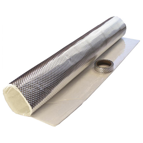 Heatshield Products 180025 Heat Shield, Sticky Shield, 1/8 in Thick x 36 in Wide x 4 ft Long, 1100 Degrees, Aluminized Multi-Layer Cloth, Each