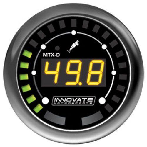 Innovate Motorsports 39170 Fuel Pressure Gauge, 0-145 psi, Electric, Digital, 10 Bar Sweep, 2-1/16 in Diameter, Black Face, Each