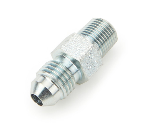 Jerico JER-0035 Fitting, Adapter, Straight, 4 AN Male to 1/8 in NPT Male, Steel, Zinc Oxide, Each