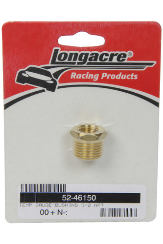 Longacre 52-46150 Fitting, Adapter, Straight, 1/2 in NPT Male to 5/8-18 in Female, Brass, Natural, Each