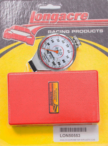 Longacre 52-50553 Durometer Gauge, 0-100 Points, Mechanical, Analog, Red Carrying Case, Each