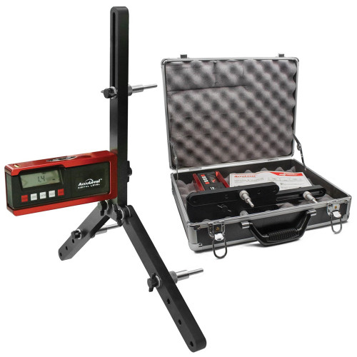 Longacre 52-78295 Caster / Camber Gauge, Digital, Quickset Adapter, Carry Case, Billet Aluminum, Red Anodized, Each