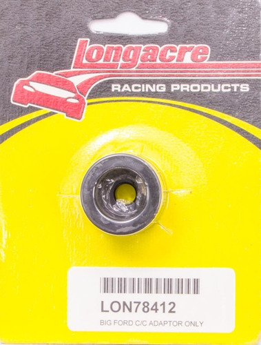 Longacre 52-78412 Caster / Camber Gauge Adapter, 5/16-18 in Gauge Bolt to 13/16-20 in Thread, Aluminum, Black Powder Coat, Big Ford Spindle, Each