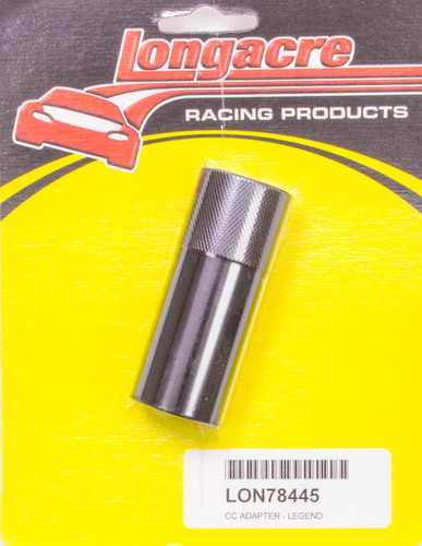 Longacre 52-78445 Caster / Camber Gauge Adapter, 5/16-18 in Gauge Bolt to 19 mm x 1.50 Thread, Aluminum, Black Powder Coat, Legend Car Spindle, Each