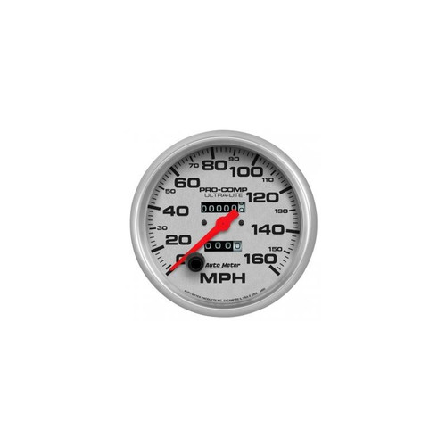 AutoMeter 4495 5 in. Speedometer, 0-160 MPH, Mechanical, Ultra Lite, Silver