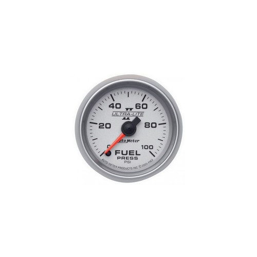 AutoMeter 4963 2-1/16 in. Fuel Pressure Gauge, 0-100 PSI, Stepper Motor, Ultra Lite II, Silver