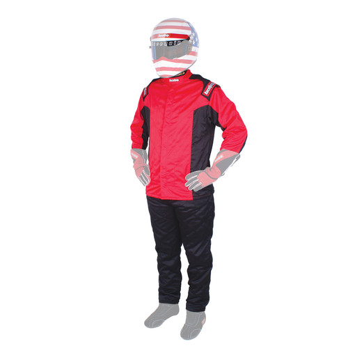 Racequip 91619159RQP Chevron-5 Driving Jacket, SFI 3.2A/5, Double Layer, Nomex, Red, Large, Each