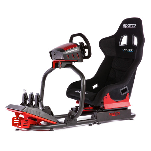 Sparco G02302B Simulator Rig, Sim Rig I, Chassis / Pedals / Seat / Steering Wheel Included, Steel, Black, Kit