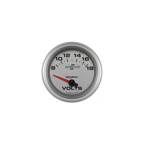 AutoMeter 7791 2-5/8 in. Voltmeter, 8-18V, Air-Core, Ultra Lite II, Silver