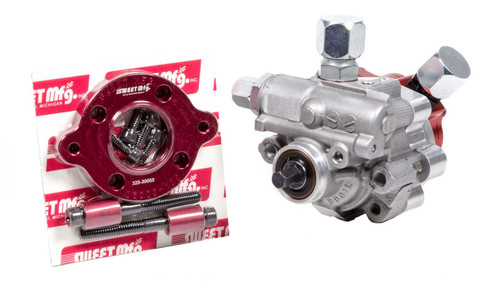 Sweet 305-85882 Power Steering Pump, 3 gpm, 1600 psi, 3/8 in Hex Drive, Fuel Pump Adapter Included, Aluminum, Natural, Each
