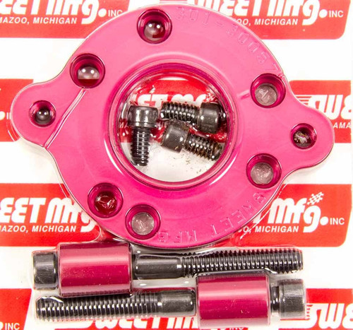 Sweet 325-30040 Power Steering Pump Adapter, Aluminum, Red Anodized, Sweet PTO Pump, Kit