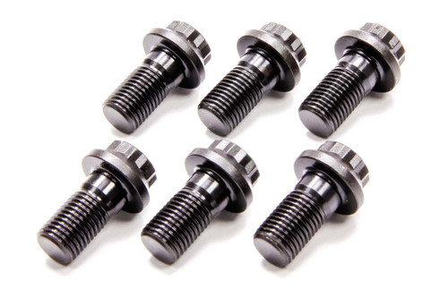 Tilton 95-952-6 Flywheel Bolt Kit, 7/16-20 in Thread, 0.875 in Long, 1/2 in 12 Point Head, Chromoly, Black Oxide, Universal, Set of 6