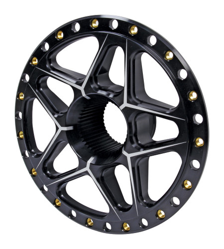 Ti22 Performance TIP2890 Wheel Center, Rear, Splined, Aluminum, Black Anodized, Each